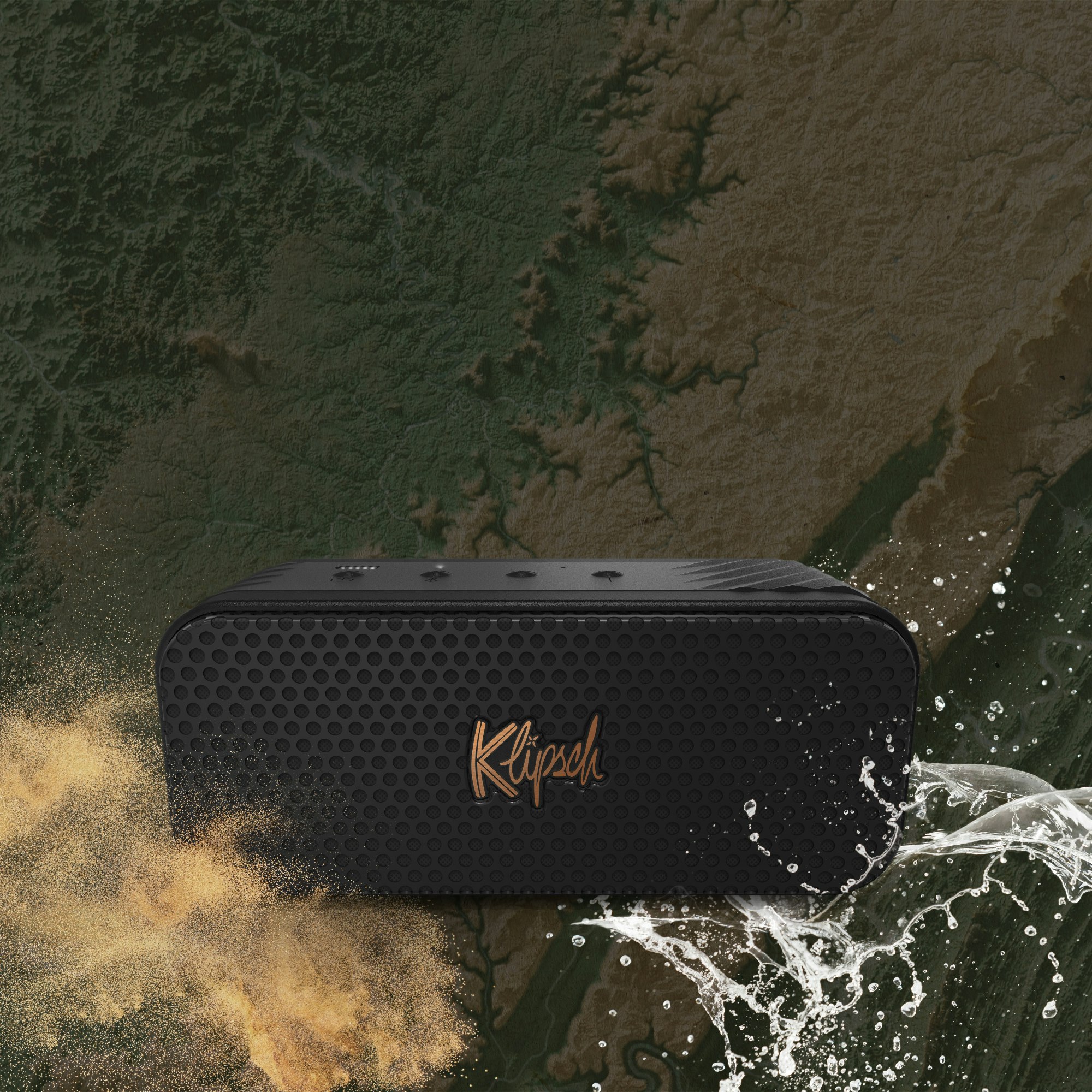 Klipsch Nashville on textured background with sand and water 2000x2000